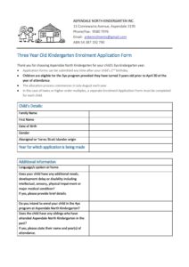 kindergarten application essays